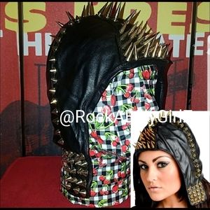 Too Fast Rat Baby Mohawk Gold Spikes Trapper Hat